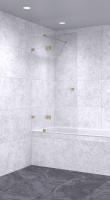 Шторка на ванну 1000х2000 осветленная, профиль бронза | Фантазия Стекла