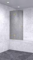 Шторка на ванну 900х2100 зеркальная, профиль бронза | Фантазия Стекла