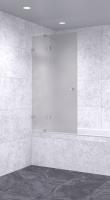 Шторка на ванну 1100х2200 матовая, профиль матовый хром | Фантазия Стекла