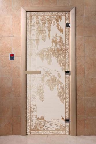 Дверь для сауны с рисунком ФС-9 | Фантазия Стекла