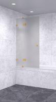 Шторка на ванну 900х2200 матовая, профиль золото | Фантазия Стекла