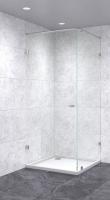 Душевой уголок с распашной дверью 700х800х1900 бесцветный, профиль матовый хром | Фантазия Стекла