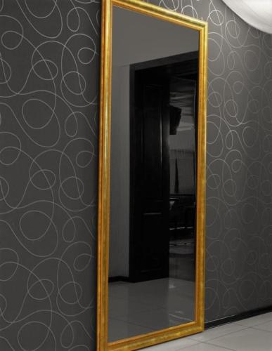 Зеркальная дверь в багете ФС-1 | Фантазия Стекла