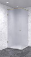 Душевой уголок с распашной дверью 800х1100х1600 матовый, профиль бронза | Фантазия Стекла