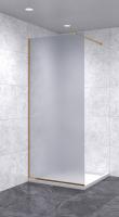 Душевая перегородка 1100х2200 матовая, профиль золото | Фантазия Стекла