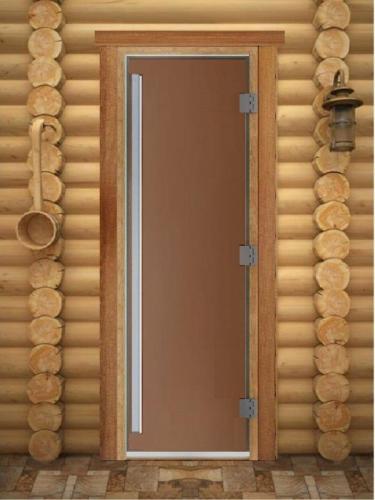 Дверь для бани матовая бронза ФС-1
