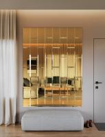 Зеркальное панно FS-08 золото 1500*1000 мм | Фантазия Стекла