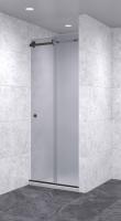 Душевая дверь в нишу раздвижная 450х450х1800 тонированная, профиль черный | Фантазия Стекла